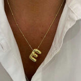 Irena – Gold Necklace with Initial Charm