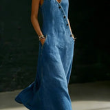 Thandi | Lalie | Abito lungo in denim con bottoni