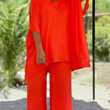 Ursula™ | Open Shoulder Tunic and Pants Set