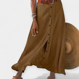 Semi-transparent skirt with opening