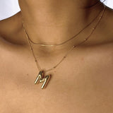 Irena – Gold Necklace with Initial Charm