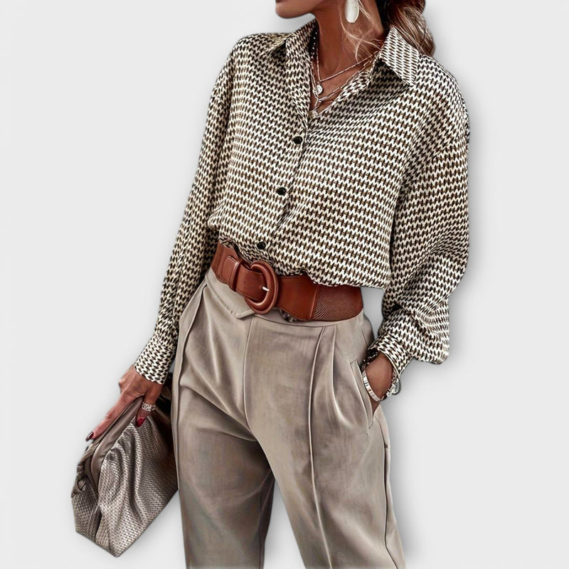 Ashley - Vintage Style Long Sleeve Blouse