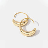 Gold Susanne Earrings with Structured Design