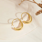 Gold Susanne Earrings with Structured Design