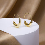 Gold Susanne Earrings with Structured Design