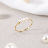 Grace - Ring with Natural Freshwater Pearl