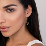 Gold rings with elegant pendant