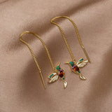 Gold rings with elegant pendant