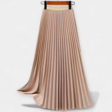 Satin Pleated Skirt