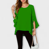 Aria - Lightweight blouse with round neckline