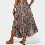 High-Waisted Floral Midi Skirt