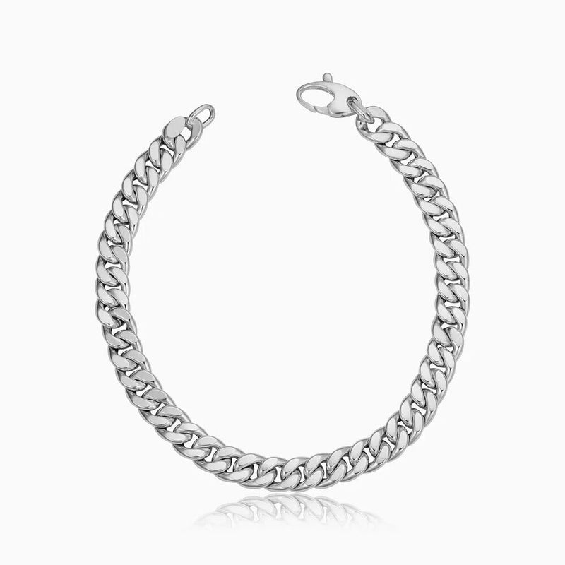 Vintage Cuban Collar in White Gold