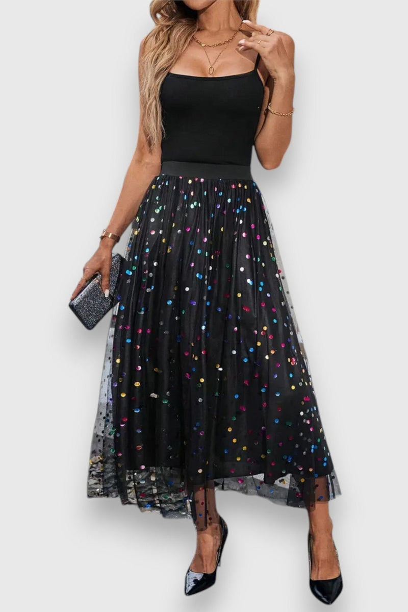 Colorful Polka Dot Skirt