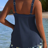 Rocío™ | Striped Tankini with Two-Piece Briefs