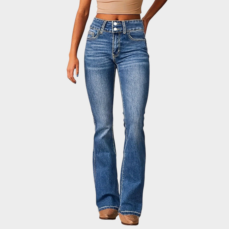 Aya™ | High-Waisted Flared Jeans