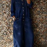 Noa™ | Denim Jumpsuit with Off-Shoulder Neckline