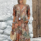 Roxana | Vibrant Floral Wrap Midi Dress