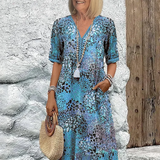 Roxana | Vibrant Floral Wrap Midi Dress