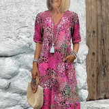 Roxana | Vibrant Floral Wrap Midi Dress