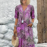 Roxana | Vibrant Floral Wrap Midi Dress