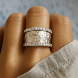 Hana - Vintage Silver Ring with Zirconias