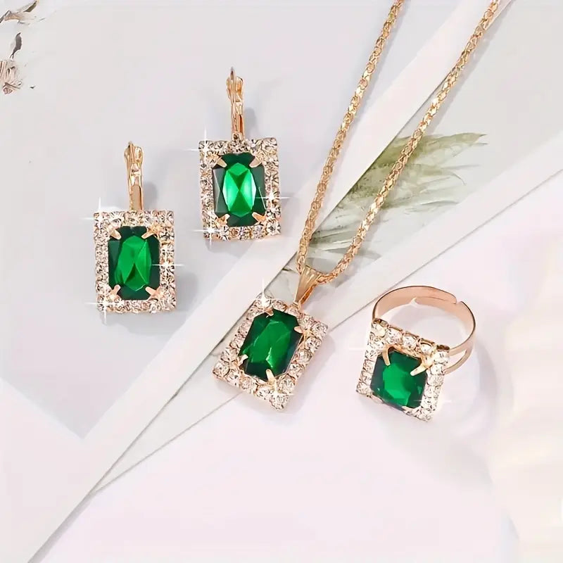 SYLVARA | Sylvara Greenveil Jewelry Set | White Gold