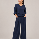 River™ | Layered Top and Wide Leg Pants Set