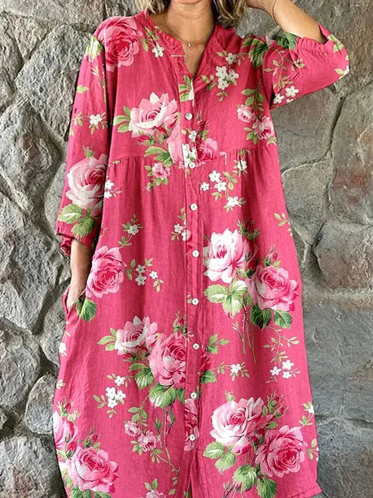 Matilde | Artistic Floral Maxi Dress