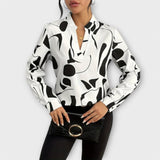 Katherine | Elegant Long Sleeve Blouse with V-Neck