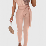 Layla One-Shoulder Sequin Jumpsuit
