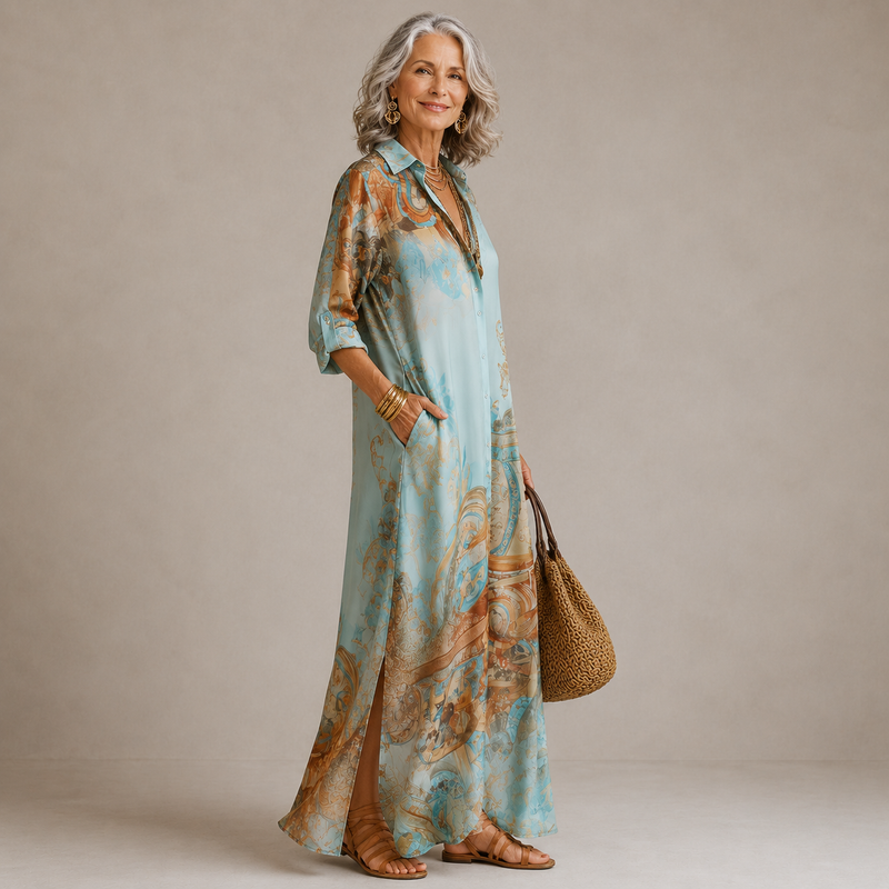 Evalexy™ Luxury Printed Maxi Dress
