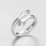Adjustable Cuddle Silver Ring Petra