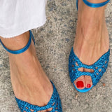 Palesa | Golden Woven Flat Sandals