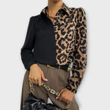 Valetina | Simple and Elegant Leopard Blouse