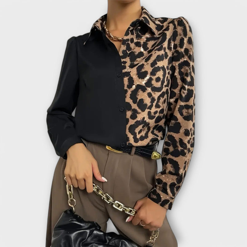 Valetina | Simple and Elegant Leopard Blouse
