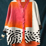 Rosana | Summer Blouse with Artistic Print
