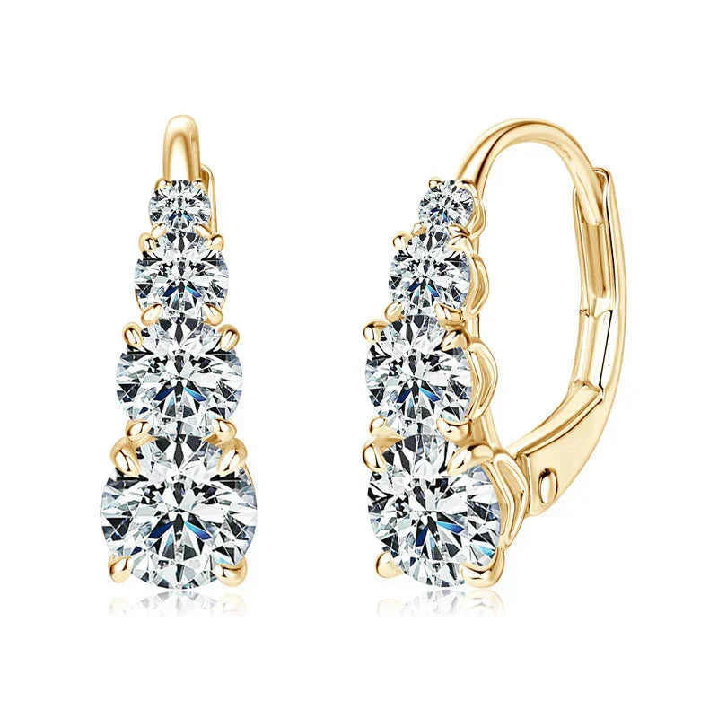 Earrings with Four Gems
