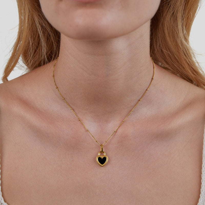Helga – Gold Necklace with Double Pendant