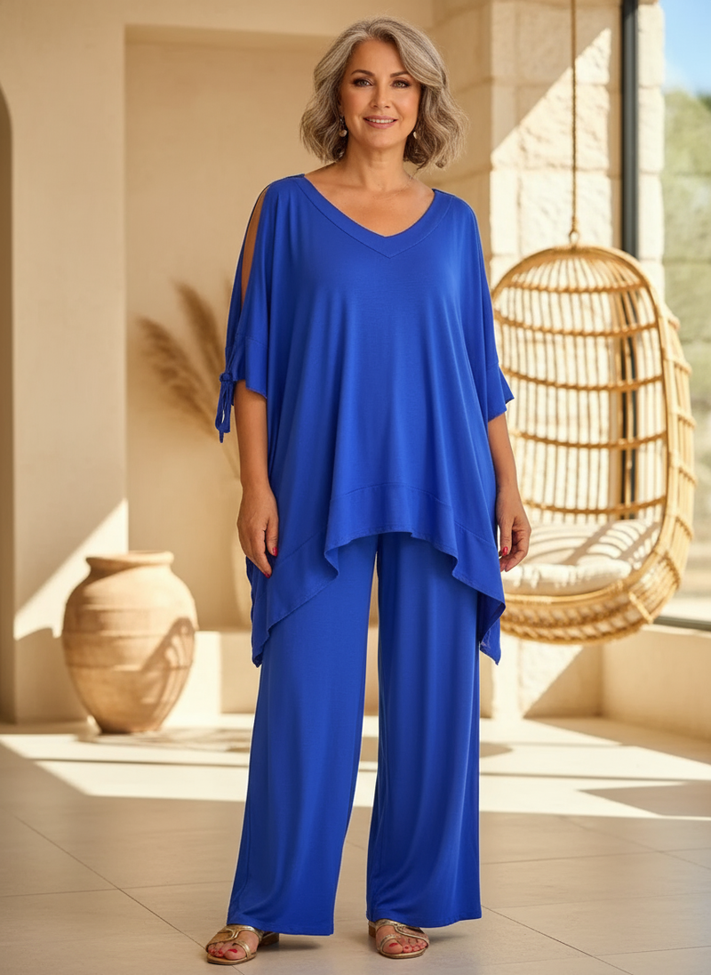 Ursula™ | Open Shoulder Tunic and Pants Set