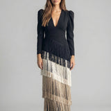 Sage | Fringe Dress