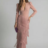 Sage | Fringe Dress