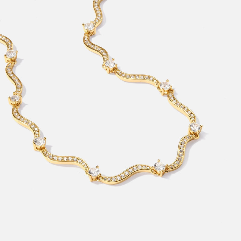 Jitka – Geometric Design Golden Necklace