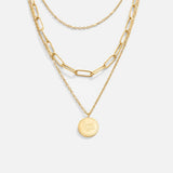 Karolína – Multi-layered necklace with circular pendant