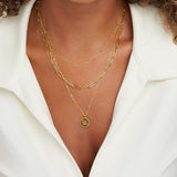Karolína – Multi-layered necklace with circular pendant