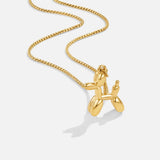 Selma – Gold necklace with heart pendant and gemstone