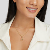 Selma – Gold necklace with heart pendant and gemstone