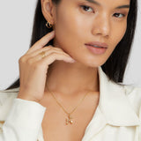 Selma – Gold necklace with heart pendant and gemstone