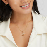 Selma – Gold necklace with heart pendant and gemstone