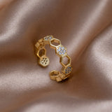 Selina - Gold Ring with Crystals