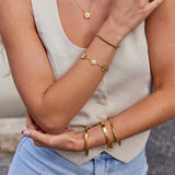 "Lucky Gold Bracelet" can be rewritten as "Gold Bracelet of Luck".